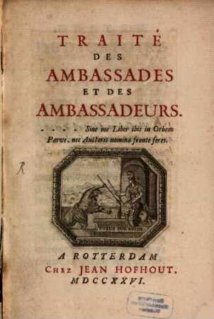 Traité des Ambassades et des ambassadeurs