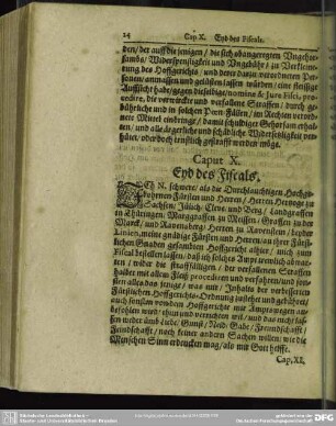 Caput X. Eyd des Fiscals