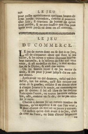 Le Jeu du Commerce.