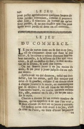 Le Jeu du Commerce.