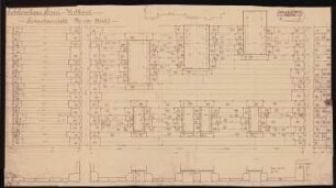 Königliches Residenzschloss Posen, Posen: Versetzplan Treppenrisalit Westseite 1:20