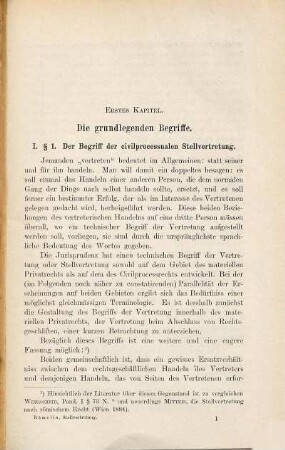 Zur Geschichte der Stellvertretung im römischen Civilprocess