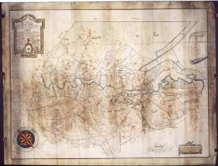 Schemmerberg Maßstab ca. 1 : 2700 Zeichner: Franz Anton Eggler col. handgez.