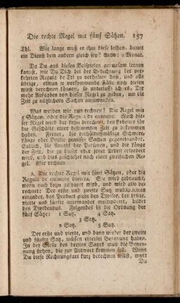 A. Die rechte Regel mit fünf Sätzen oder die Regula de quinque directa