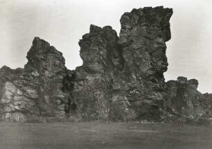 Vogtland. Hoher Stein bei Erlbach. Grauwackenquarzit