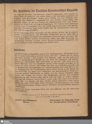Die Gründung der Deutschen Demokratischen Republik