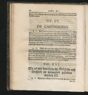 Tit. XV. De Cautionibus.
