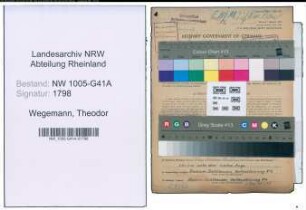 Entnazifizierung Theodor Wegemann , geb. 30.11.1919 (Arbeiter)