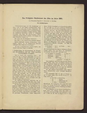 Das Frühjahrs-Hochwasser der Elbe im Jahre 1888