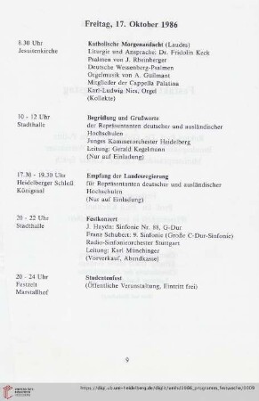 Freitag, 17. Oktober 1986