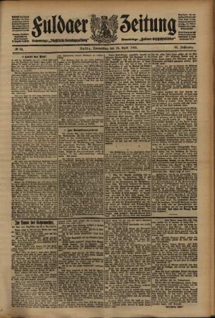 Ausgabe vom Donnerstag, den 15. April 1909.