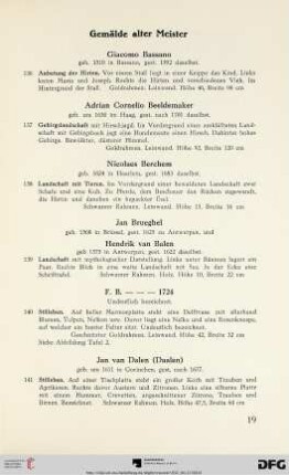 Gemälde alter Meister (Nr. 136-162)