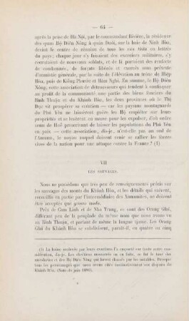 VII Les sauvages