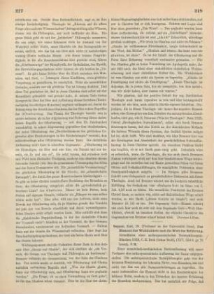 218-219 [Rezension] Sapper, Karl, Das Element der Wirklichkeit und die Welt der Erfahrung