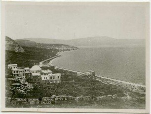 Tiberias showing thermal baths & Sea of Galilee [See Genezareth]