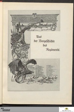 Aus der Vorgeschichte des Regiments