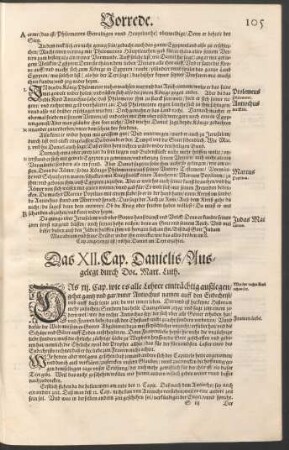 Das XII. Cap. Danielis/ Ausgelegt durch Doc. Mart. Luth.