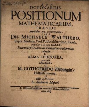 Octonarius positionum mathematicarum