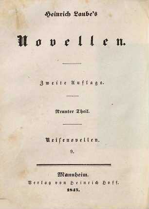 Reisenovellen, 9