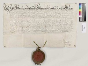 Kaiser Ferdinand III. bestätigt Coelestin [I. Vogl], Abt von St. Emmeram, und dem Reichsstift St. Emmeram alle Regalien und Lehen, die das Reichsstift auch unter Abt Placidus [Judmann] innegehabt hatte. S=A