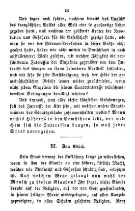 III. Das Glück