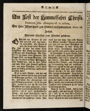 94-117, Am Fest der Himmelfahrt Christi. - Am heil. Pfingst-Dienstag.