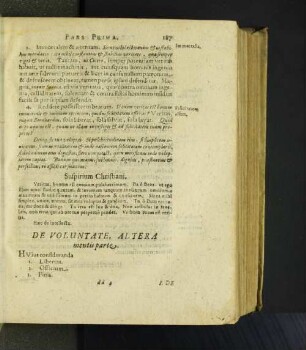 De Voluntate, Altera mentis parte. [u. a.]