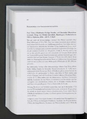 Philosophie und Sozialwissenschaften.