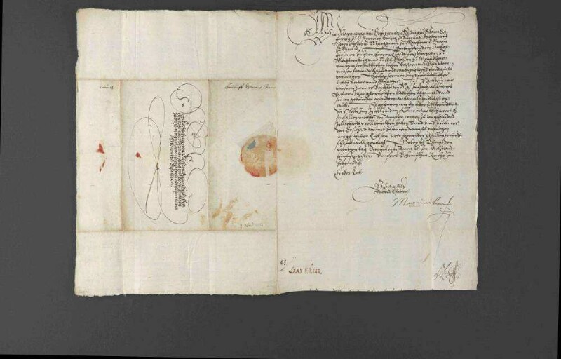 Maximilian II. empfiehlt den nach Hause zurückkehrenden Berthold von Massenbach.