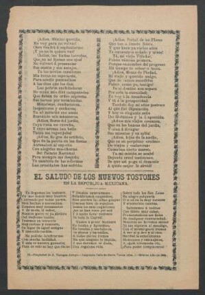 El saludo de los nuevos tostones en la República Mexicana.