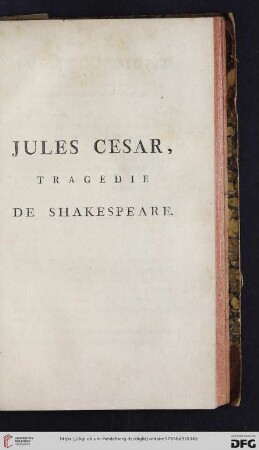Jules Cesar, tragedie de Shakespeare