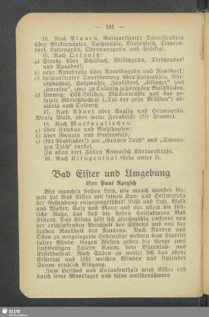 Bad Elster und Umgebung