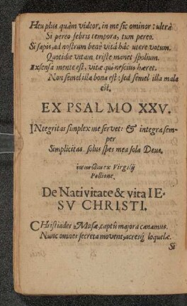 Ex Psalmo XXV.