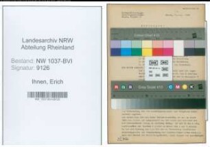 Entnazifizierung Erich Ihnen , geb. 20.01.1911 (Polizeisekretär)
