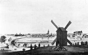 Schwerin. Bockmühle, zur Bischofsmühle gehörig, um 1840, aus: Mecklenburger Jahrbücher, 1932