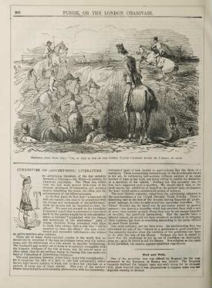 Gentleman from Town (loq.) "Oh, if this is one of the little places Charley spoke of, I shall go back; Curiosities of (advertising) literature