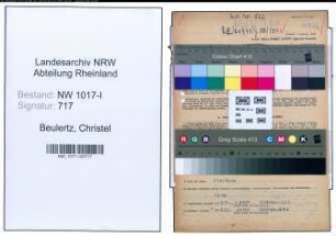 Entnazifizierung Christel Beulertz , geb. 25.11.1921 (Gewerbelehramt)
