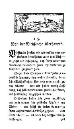I §. Von der Viehseuche überhaupts