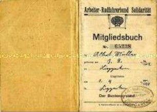 Mitgliedsausweis des Arbeiter-Radfahrerbundes Solidarität