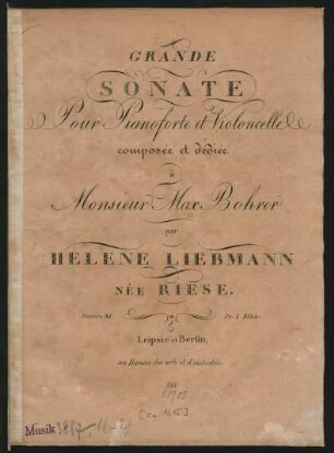 Grande Sonate Pour Pianoforte et Violoncelle : Oeuvre XI.
