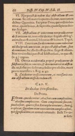Cap. V. De duabus Divisionibus.