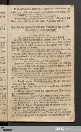 Von den Gesinnungen und dem Verhalten des Christen in besondern Verbindungen.