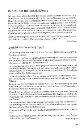 Bericht der Wandergruppe