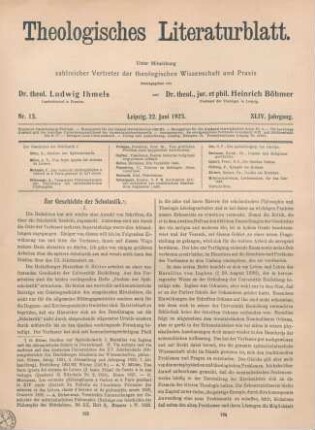 193-201 Zur Geschichte der Scholastik