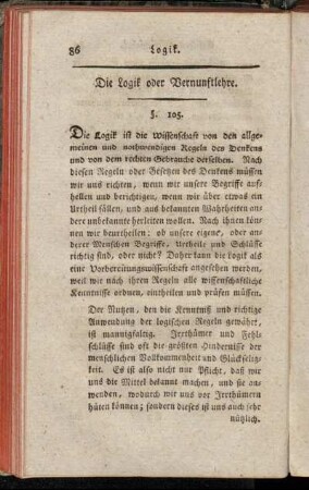 Die Logik oder Vernunftlehre