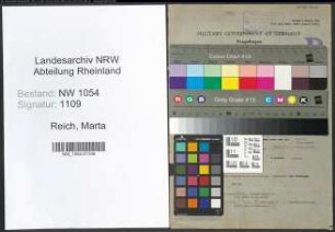 Entnazifizierung Marta Reich , geb. 10.12.1912 ()