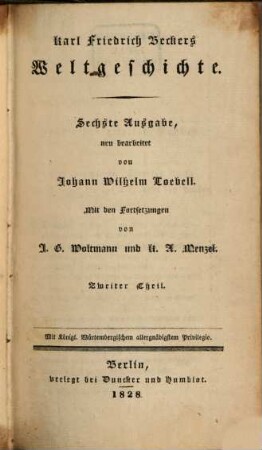 Karl Friedrich Becker's Weltgeschichte, 2