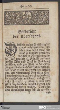 Vorbericht des Übersetzers.