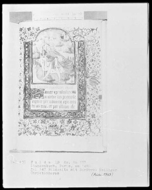 Stundenbuch — Der heilige Christophorus, Folio 147recto