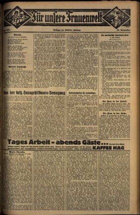 Zweite Ausgabe vom Freitag, den 28. November 1930.